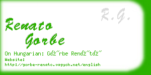 renato gorbe business card