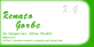 renato gorbe business card